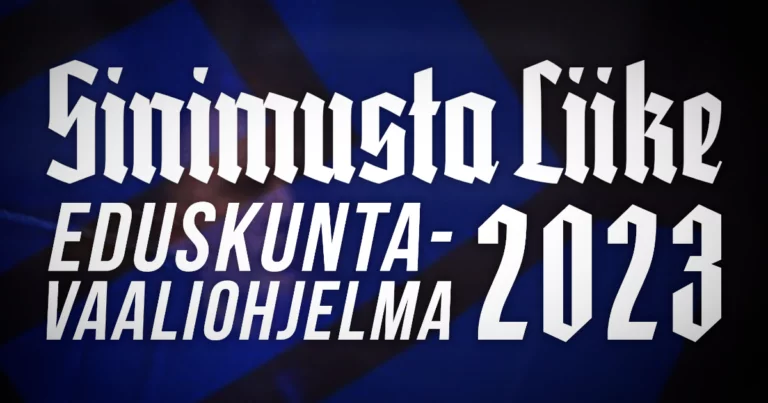 Eduskuntavaaliohjelma 2023 - Sinimusta Liike